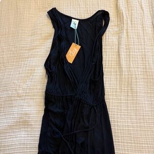 Kona Sol Black Flowy Cover Up